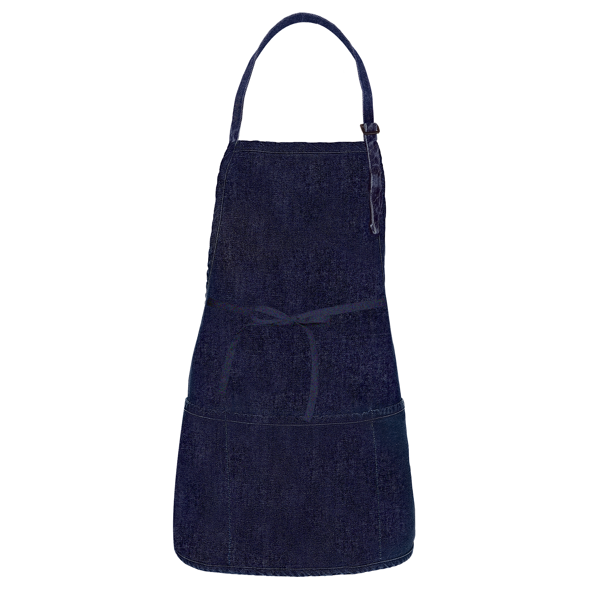 Three Pocket Bib Apron With Rounded Bottom F10RB